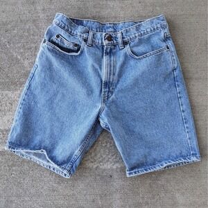 Vintage GAP Jean Shorts Men's Size 32 Blue Denim Jorts 90s High Rise Waist